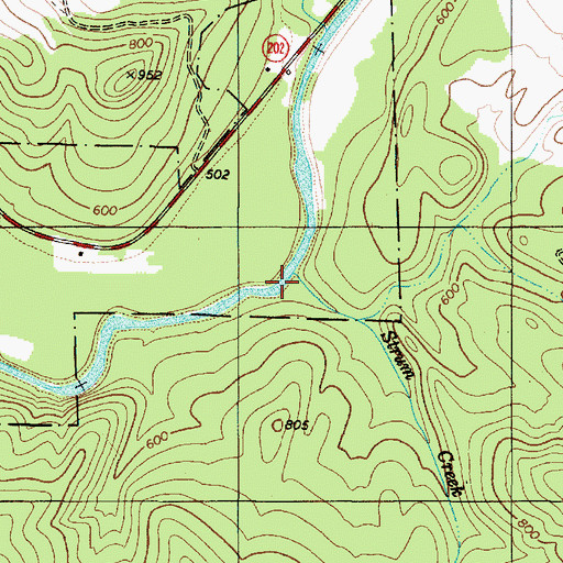 Topographic Map of Strum Creek, OR