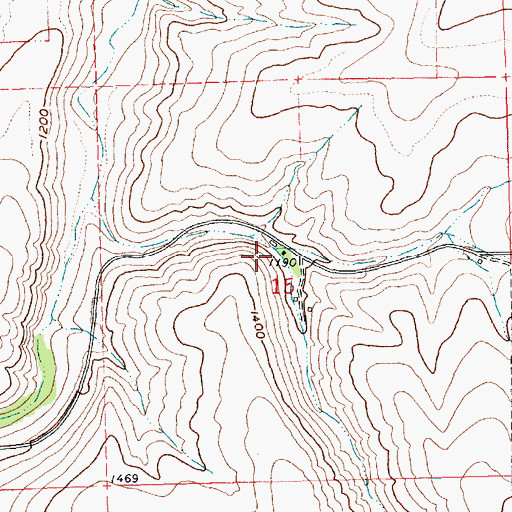 Topographic Map of Stubb Hollow, OR