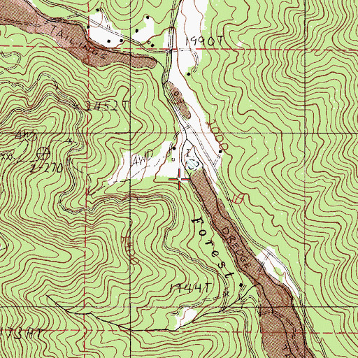 Topographic Map of Sturgis Mine, OR