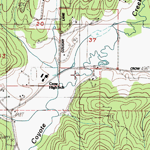Topographic Map of Sturtevant Creek, OR