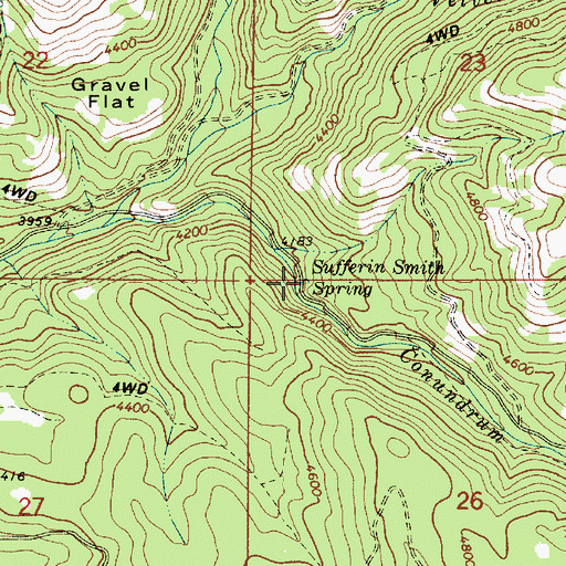 Topographic Map of Sufferin Smith Spring, OR