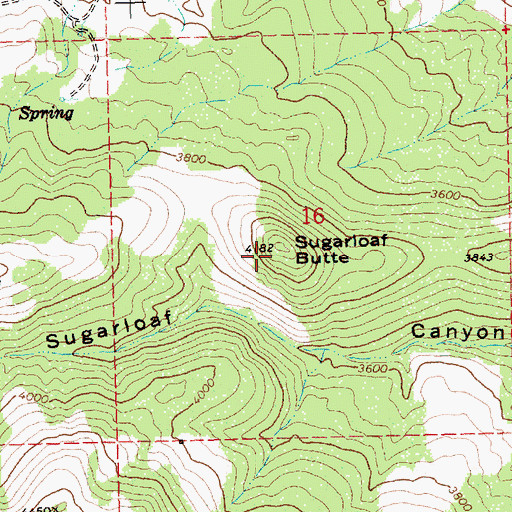 Topographic Map of Sugarloaf Butte, OR