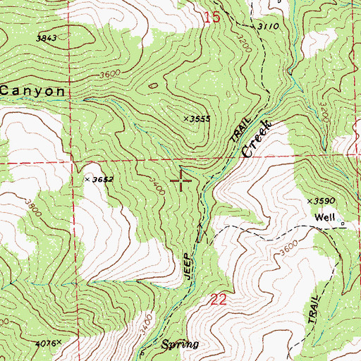 Topographic Map of Sugarloaf Canyon, OR