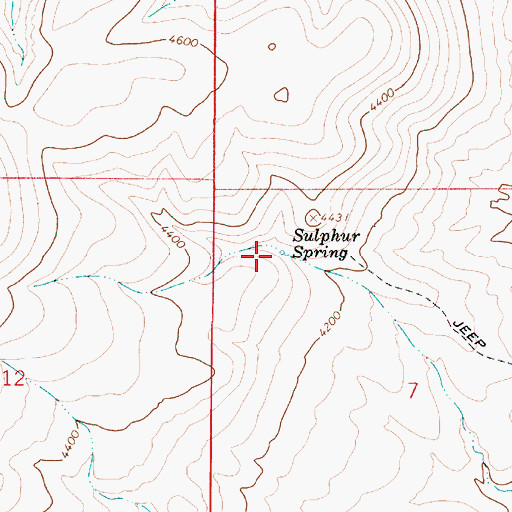 Topographic Map of Sulphur Spring, OR