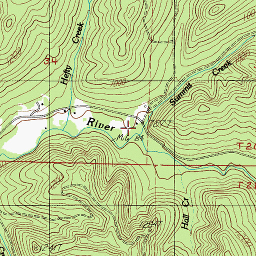 Topographic Map of Summit Creek, OR