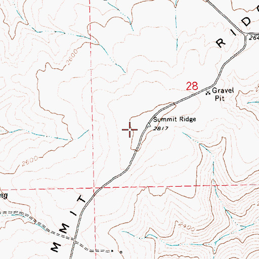Topographic Map of Summit Ridge, OR