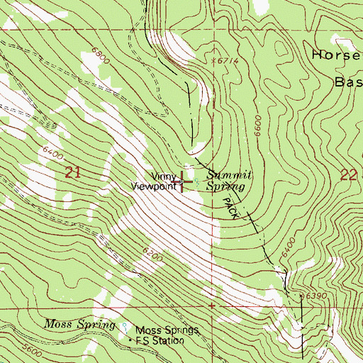 Topographic Map of Summit Spring, OR