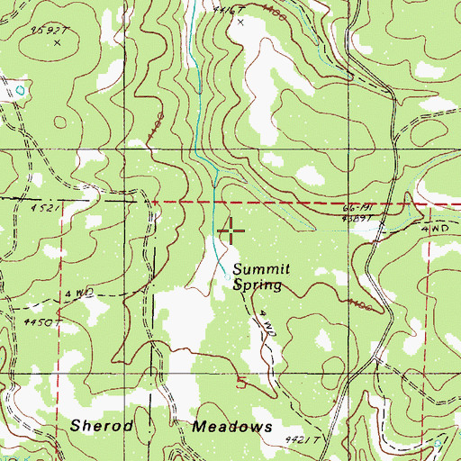 Topographic Map of Summit Spring Forest Camp (historical), OR