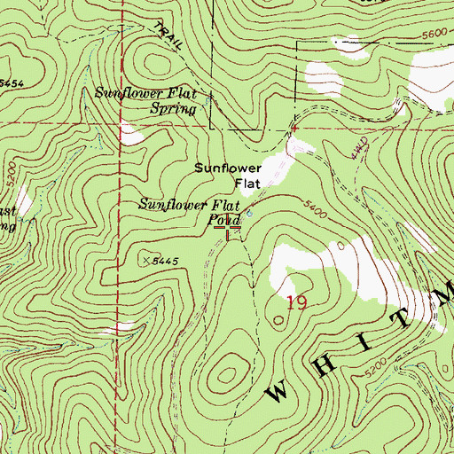 Topographic Map of Sunflower Flat Pond, OR