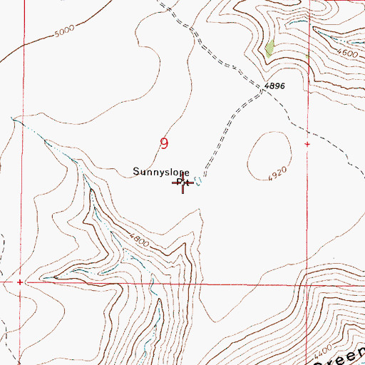 Topographic Map of Sunnyslope Pit, OR