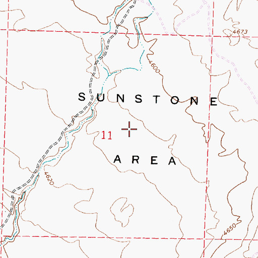 Topographic Map of Sunstone Area, OR