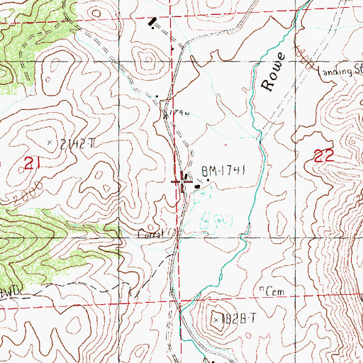 Topographic Map of Sutton Ranch, OR