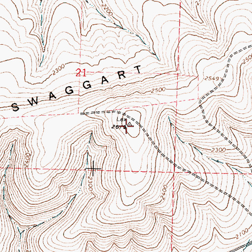 Topographic Map of Swaggart Buttes, OR