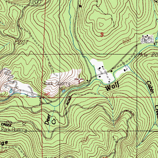 Topographic Map of Swamp Creek, OR