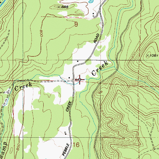 Topographic Map of Swamp Creek, OR