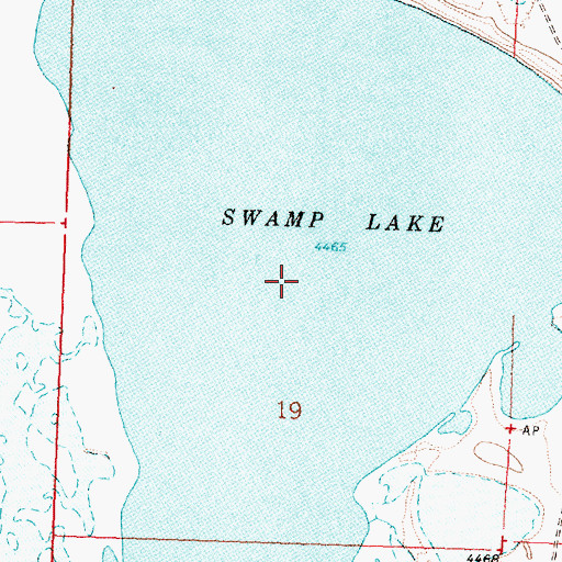 Topographic Map of Swamp Lake, OR
