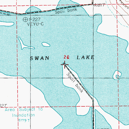 Topographic Map of Swan Lake, OR