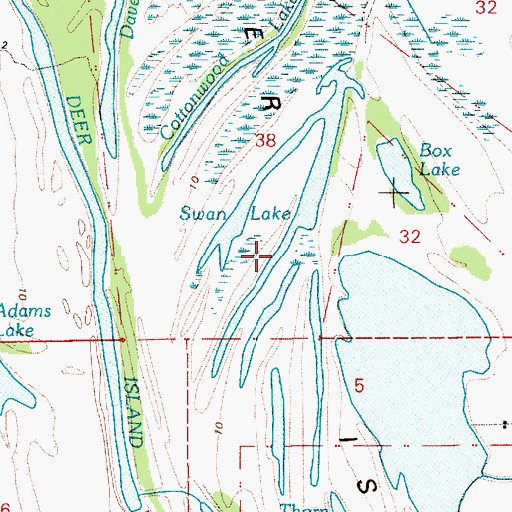Topographic Map of Swan Lake, OR
