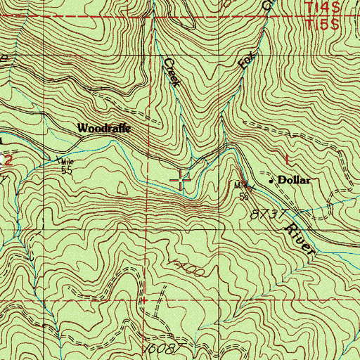 Topographic Map of Sweet Home Creek, OR