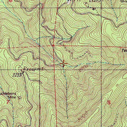 Topographic Map of Sweetbriar Mine, OR