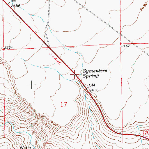 Topographic Map of Symentire Spring, OR