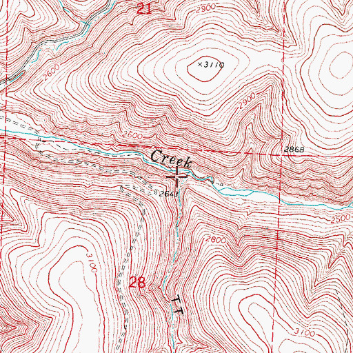 Topographic Map of TT Canyon, OR