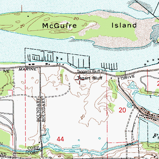 Topographic Map of Tegart Bluff, OR