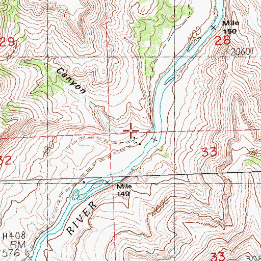 Topographic Map of Tap Horn Canyon, OR