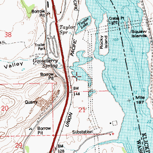 Topographic Map of Taylor Lake, OR