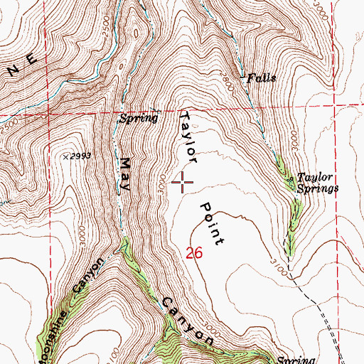 Topographic Map of Taylor Point, OR