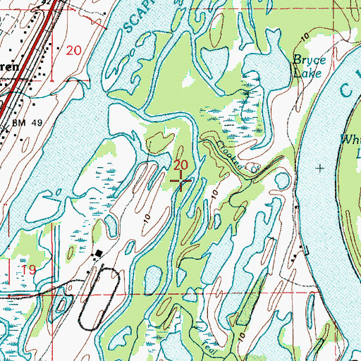 Topographic Map of Teal Creek, OR