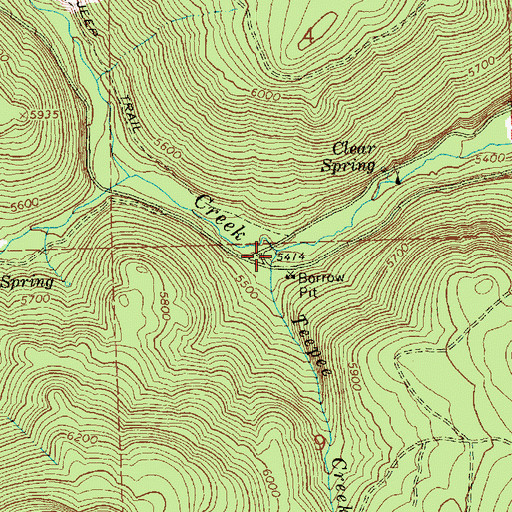 Topographic Map of Teepee Creek, OR