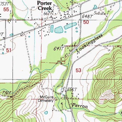 Topographic Map of Tenmile Creek, OR