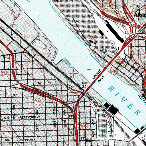 Topographic Map of Terminal Number 1, OR