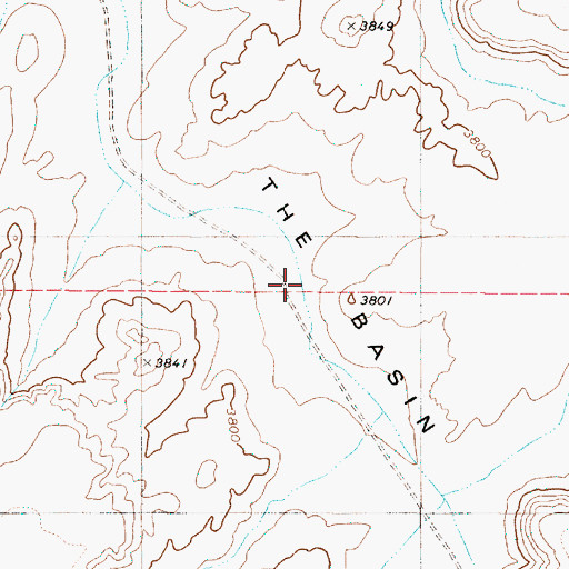 Topographic Map of The Basin, OR