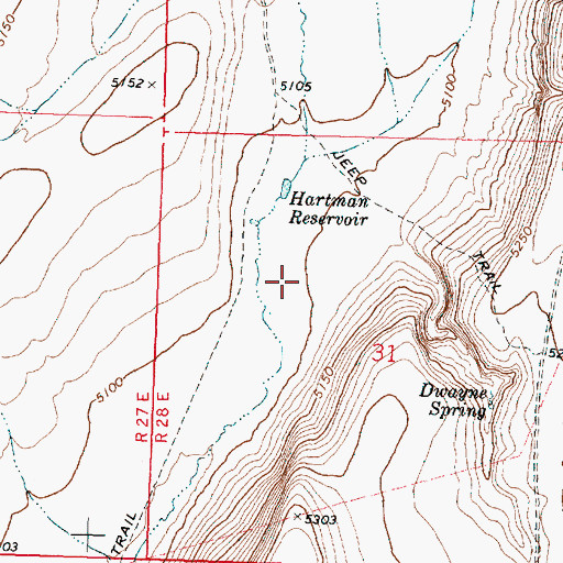 Topographic Map of The Basin, OR