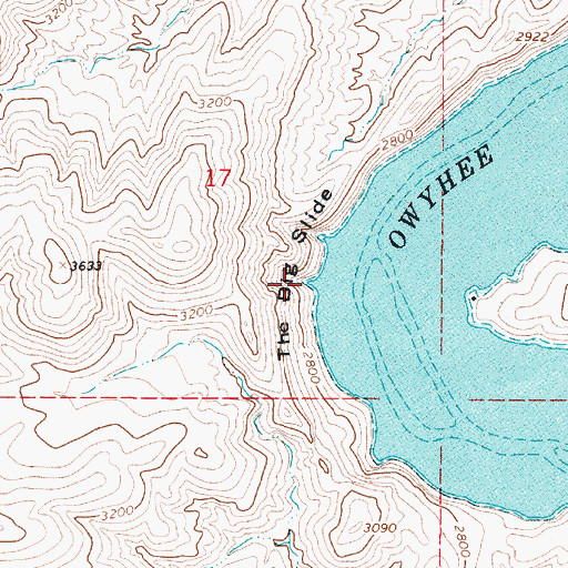 Topographic Map of The Big Slide, OR