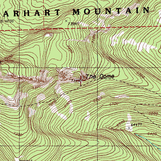 Topographic Map of The Dome, OR