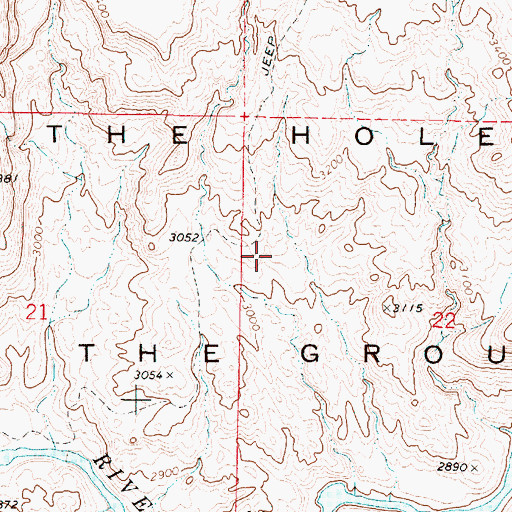 Topographic Map of The Hole in the Ground, OR