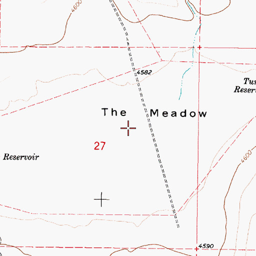 Topographic Map of The Meadow, OR