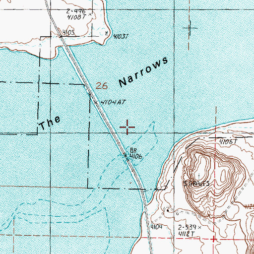 Topographic Map of The Narrows, OR