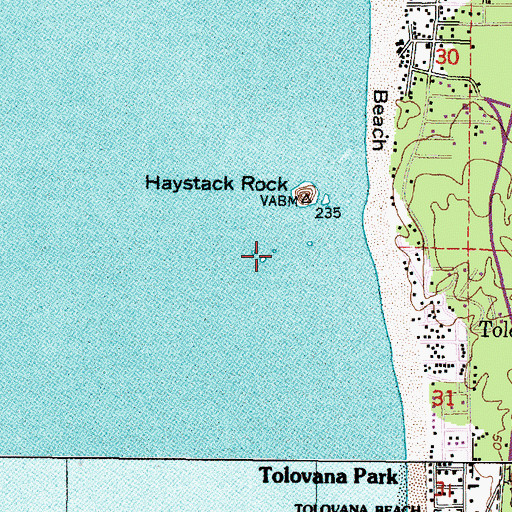 Topographic Map of The Needles, OR