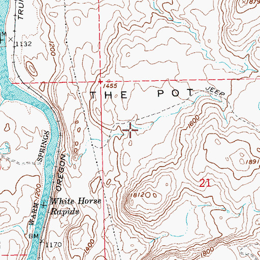 Topographic Map of The Pot, OR