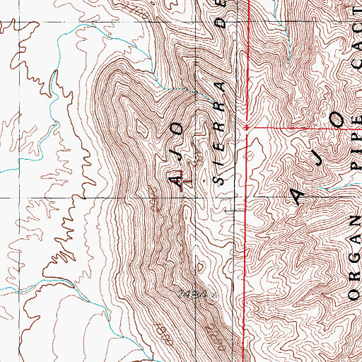 Topographic Map of Sierra de Santa Rosa, AZ