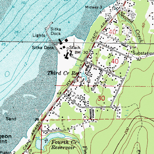 Topographic Map of Third Creek Reservoir, OR