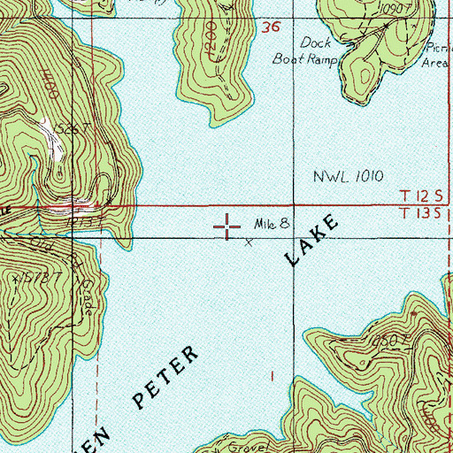 Topographic Map of Thistle Creek, OR