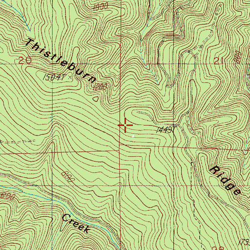 Topographic Map of Thistleburn Ridge, OR