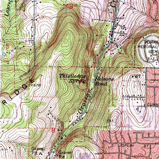 Topographic Map of Thistledew Spring, OR