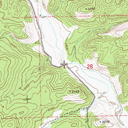 Topographic Map of Thompson Creek, OR