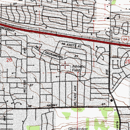 Topographic Map of Multnomah Early Childhood Program, OR